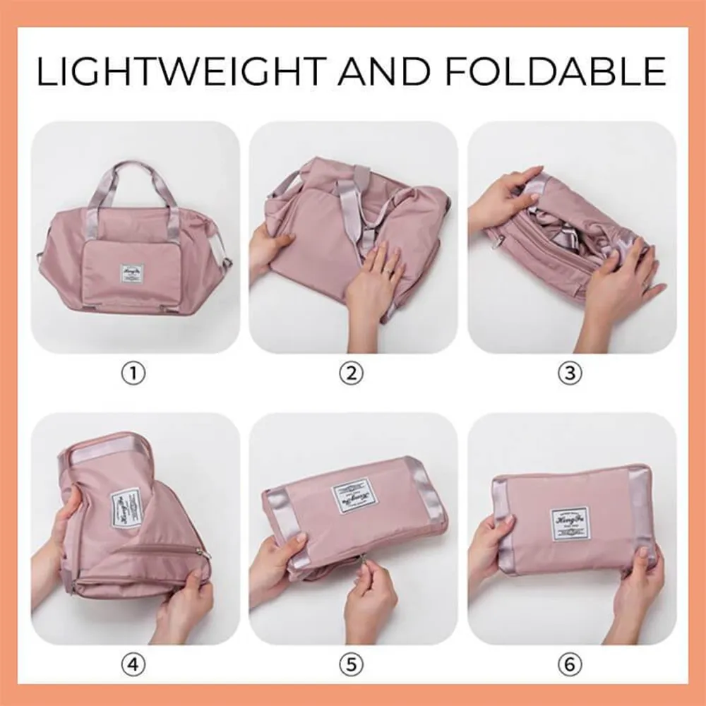Shoulder Travel Bag Lage Organizer Large Capacity Foldable Duffle Handbags Women Training Gym Yoga Camping Daily Storage_voghion.com