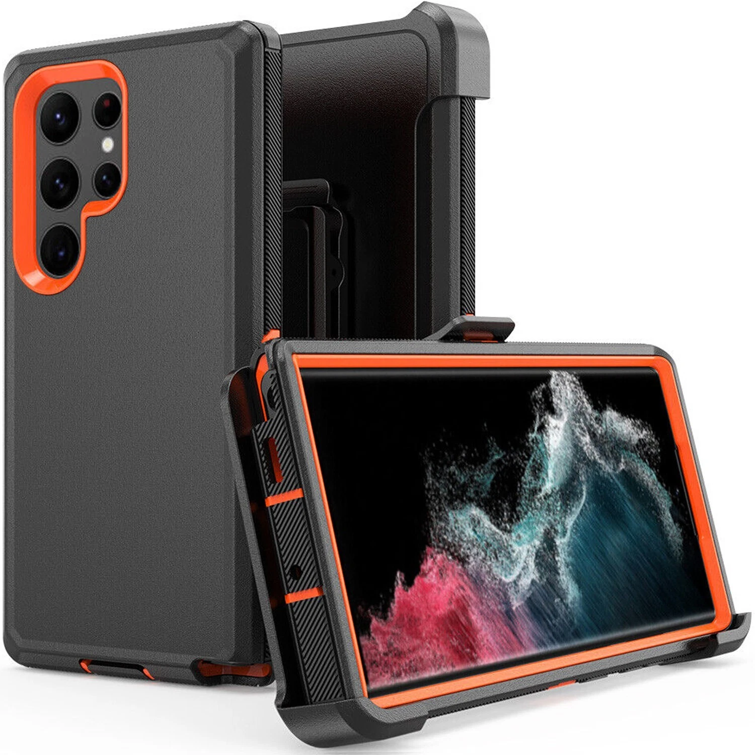 Rugged Phone Case For Samsung Galaxy S24 Series With Screen Guard_voghion.com