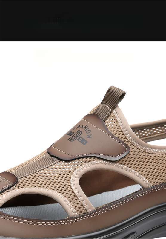 Sandalen Herren Sommer Loch Mesh Sandalen Herrenschuhe_voghion.com