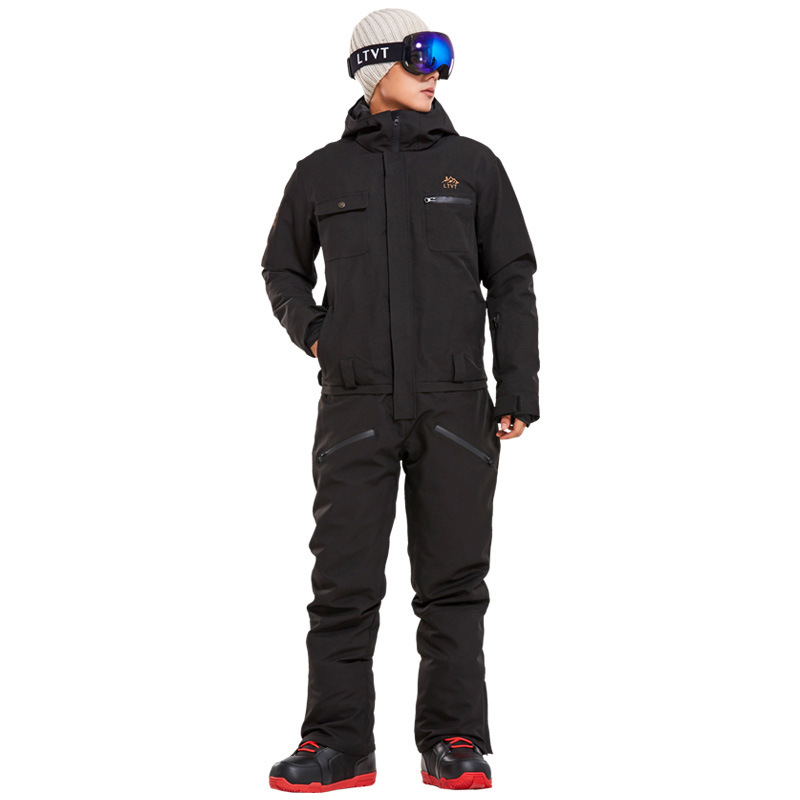 Nuevo traje de esquí de una pieza para snowboard para hombre, de invierno, a prueba de viento e impermeable, para parejas de hombres, control de campo de nieve engrosado para mantener el calor