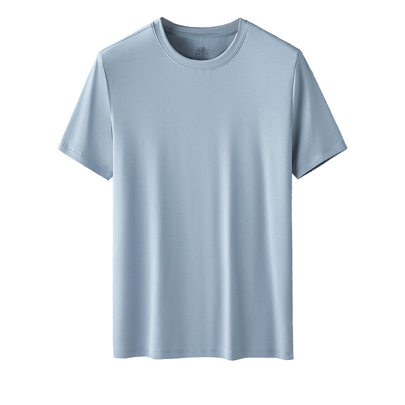T-shirt à manches courtes pour homme, collection printemps-été 2026. T-shirt blanc uni à manches courtes pour garçon._voghion.com