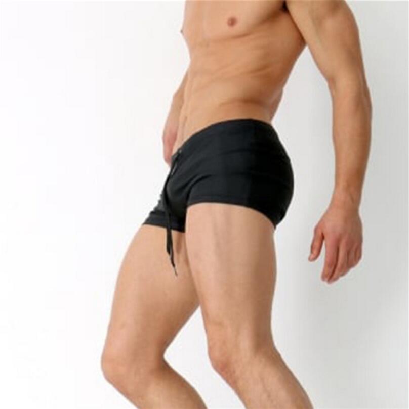 Men's European Style Swim Trunks - Quick-Dry & Comfortable For Beach & Pool (No Pockets UPF50+ Black/Blue S-XXL)​​_voghion.com
