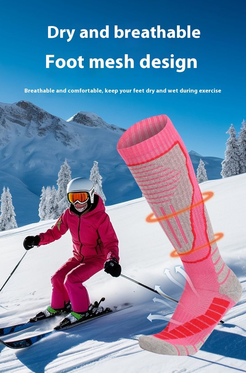 Nouveau Chaud et anti-dérapant professionnel femmes ski extérieur serviette fond épaissi haut baril Sport alpinisme_voghion.com