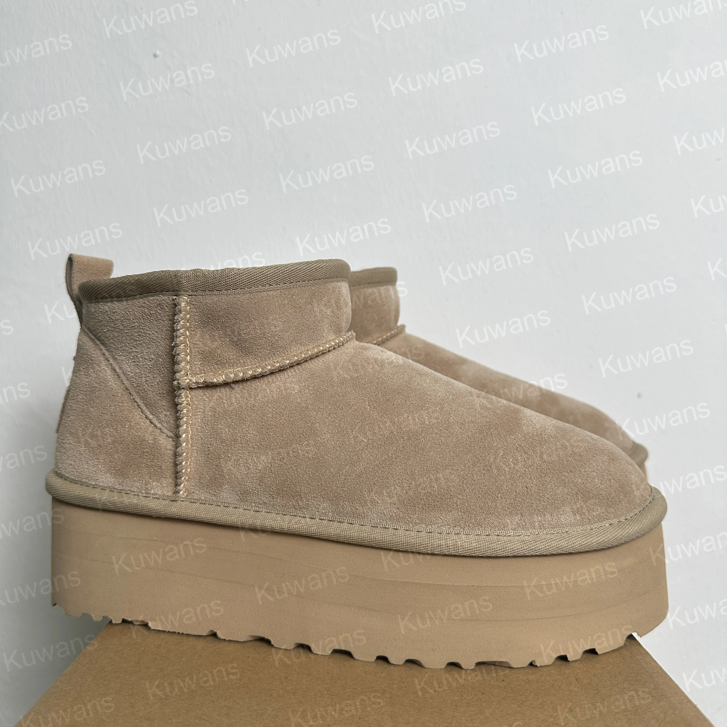 Women Classic Ultra Mini Boot II 2 Platform Height 5cm Australian Winter Snow Designer Tasman Tazz Fur Boots Slippers_voghion.com