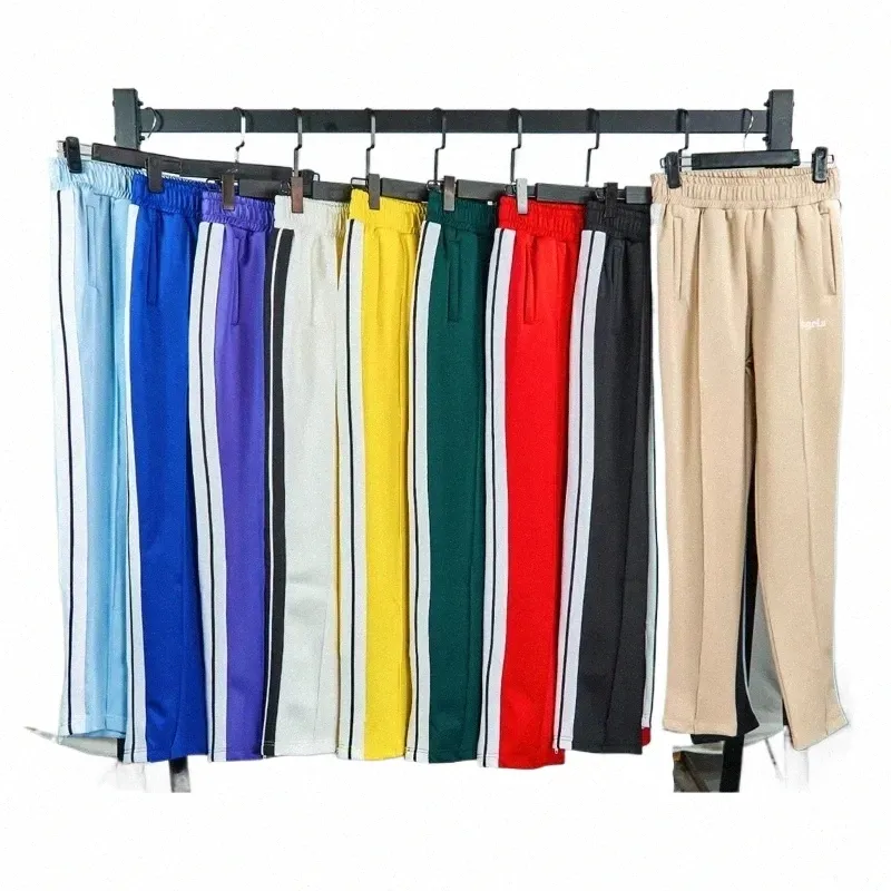 new designer men palm Pant print fi style lg pants Casual mens rainbow jogger Stripes Drawstring Asian size 2024 lpm_voghion.com