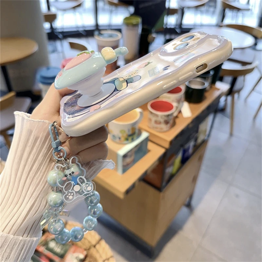 3D-kotelo Redmi 13C 12C 10C 9T Note 13 12s 12 Turbo 11 11T 12t 11s 10 10s 9 9s Pro Plus 8 7 A3 A1 A2 9C 10A esteettisesti muotoiltu mansikkamaito-tee-rannekekotelo_voghion.com