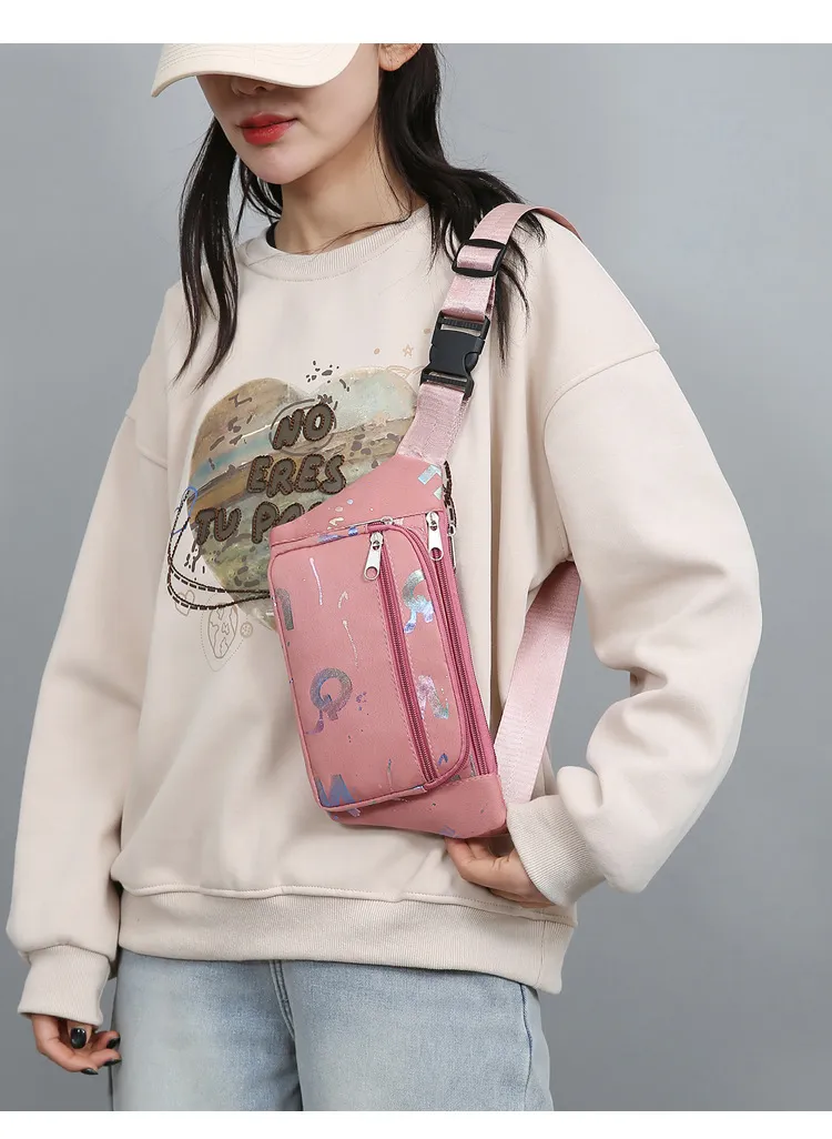 Marsupi da donna con stampa bronzata, cintura alla moda, borse a tracolla, marsupio da corsa, viaggio, allenamento_voghion.com