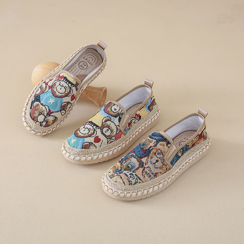 Country sail women summer old Beijing cloth mother leisure lazy people a slip-on thick sole fashion tide shoes_voghion.com