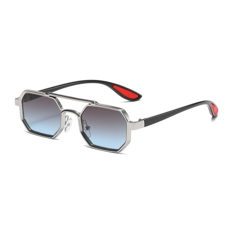 New Titanium Alloy Radiation-proof Polygonal Sunglasses Square Face Universal Outdoor Leisure