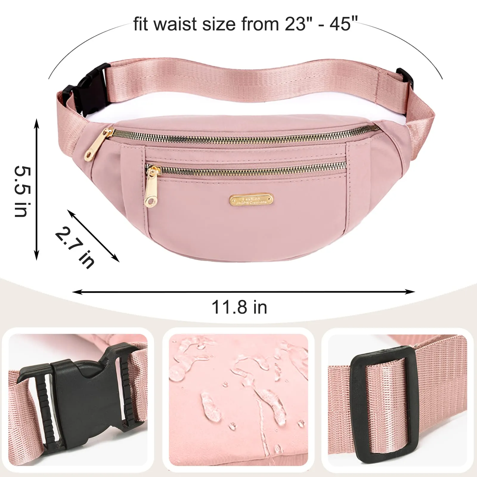 Fanny Damen Herren Gürtel Mode Hüfttaschen Leichte Umhängetaschen Bauchtasche Zum Laufen Wandern Reisen Workout_voghion.com
