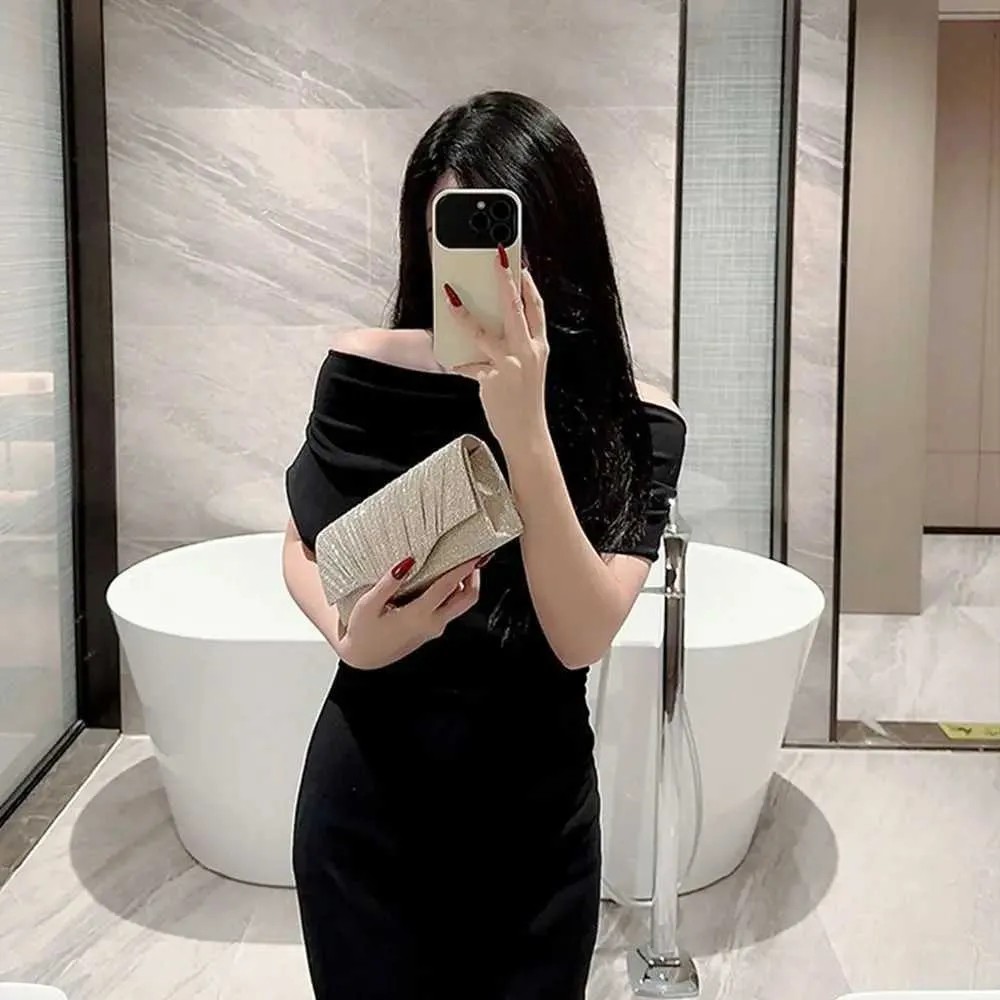 Home>Produkte>Mode für Damen>Goldene und silberne Satin-Nachttasche>Sparkg Banquet Clutch Y241019_voghion.com