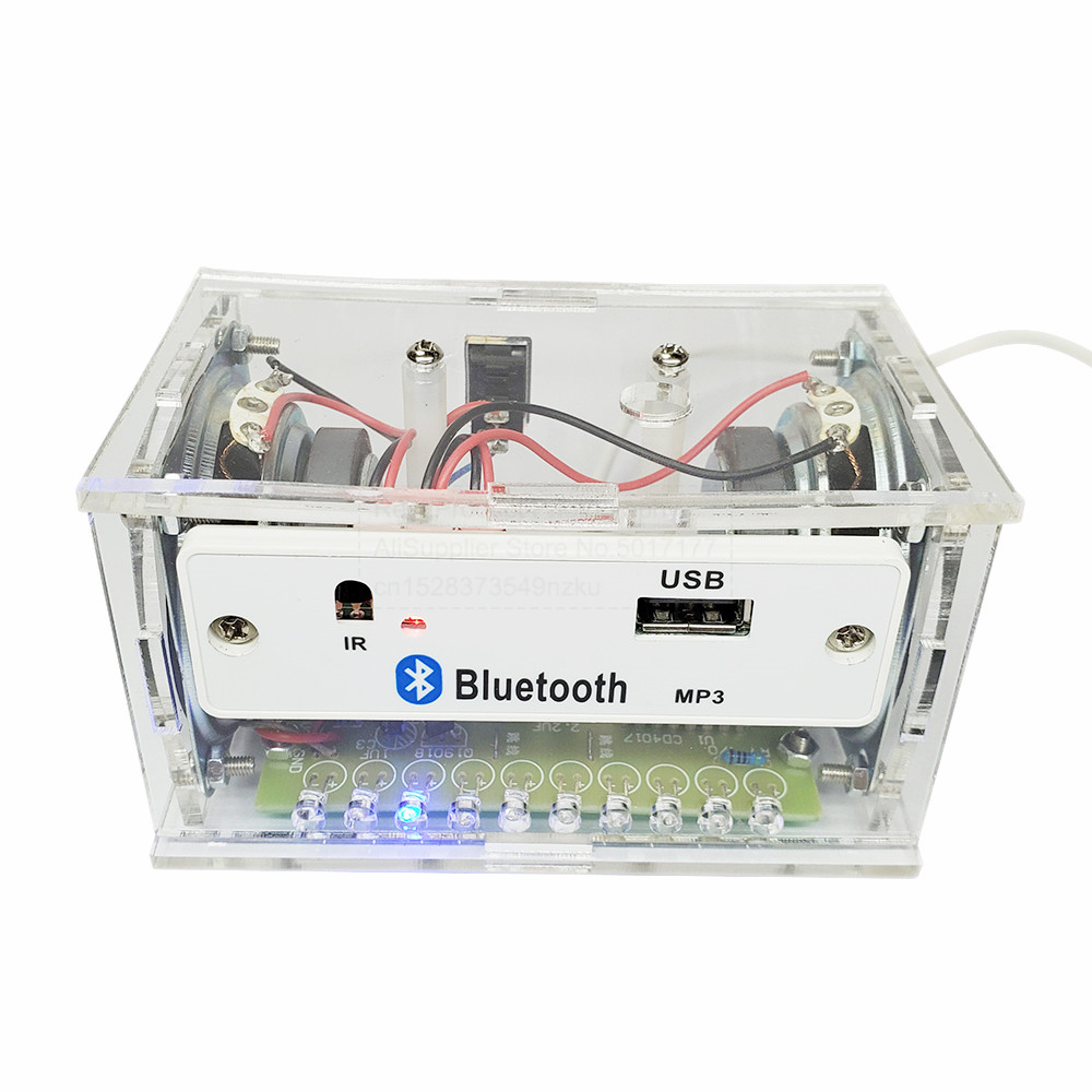 DIY Bluetooth-Lautsprecher-Kit Elektronik DIY Lötprojekt Praxis Lötbaugruppe DIY Elektronik-Kit Komponente 2 * 3W Lautsprecher_voghion.com