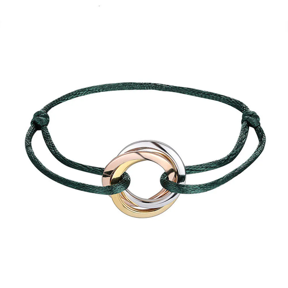 Herren Damen Designer Mode 316l Edelstahl Trinity Ring String Armband Drei Ringe Hand_voghion.com