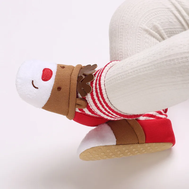 Novoletni božični čevlji za novorojenčke, fantje in deklice, malčki, prvi sprehajalci, mehki spodnji del, cutefeet dojenčkovi balerinki, topli zimski škornji_voghion.com