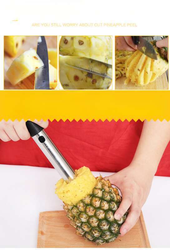 Curățător de ananas din oțel inoxidabil/curățător de ananas/curățător de fructe, curățător de miez_voghion.com