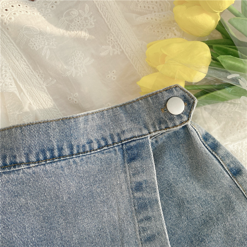 Mutter & Kinder Sommer Neue Mädchen Koreanischen Stil Mode Zwei Stück Spitze Top Plus Jeans Anzug_voghion.com