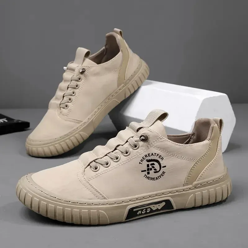 Baskets noires décontractées et respirantes pour hommes, chaussures de conduite, de marche, de tennis, de skate, plates, Zapatillas Hombre 240617_voghion.com