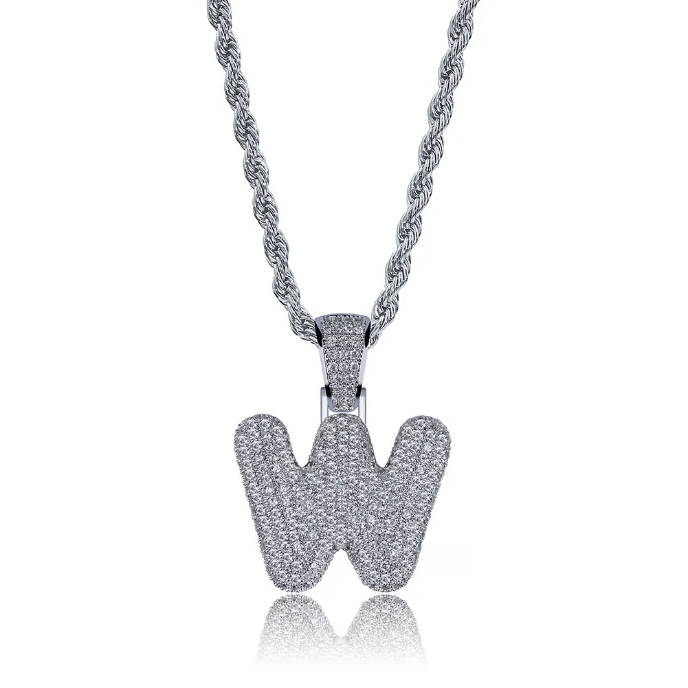 Gioielli Hip Hop da uomo, moda, collana con ciondolo a forma di lettera ghiacciata, lettere iniziali in oro, collane per uomo_voghion.com