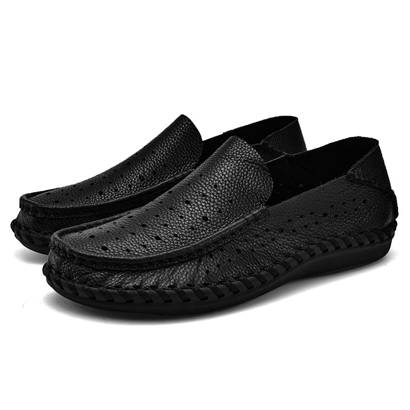 Mocassins classiques faits à la main pour hommes, chaussures décontractées confortables et légères en cuir pour conduite, nouvelle collection 2024_voghion.com