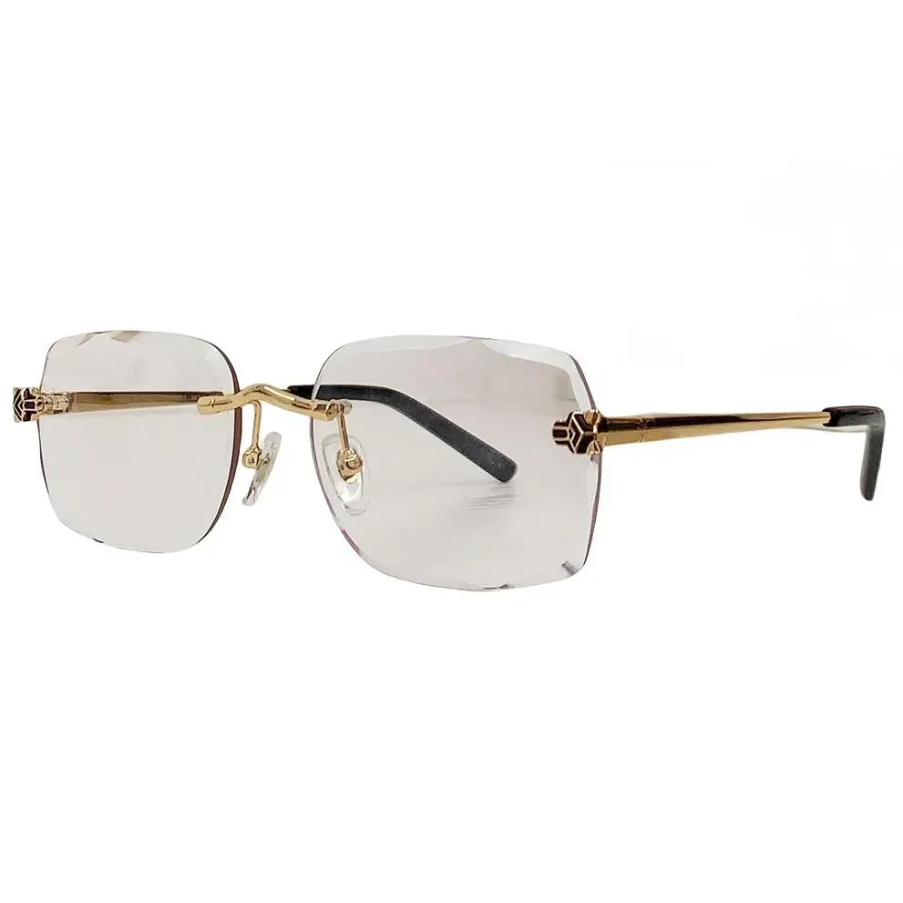 outdoor sunglasses Retro Frameless design CT0028O beach polarize glass metal frame fashion classic with Glasses case_voghion.com