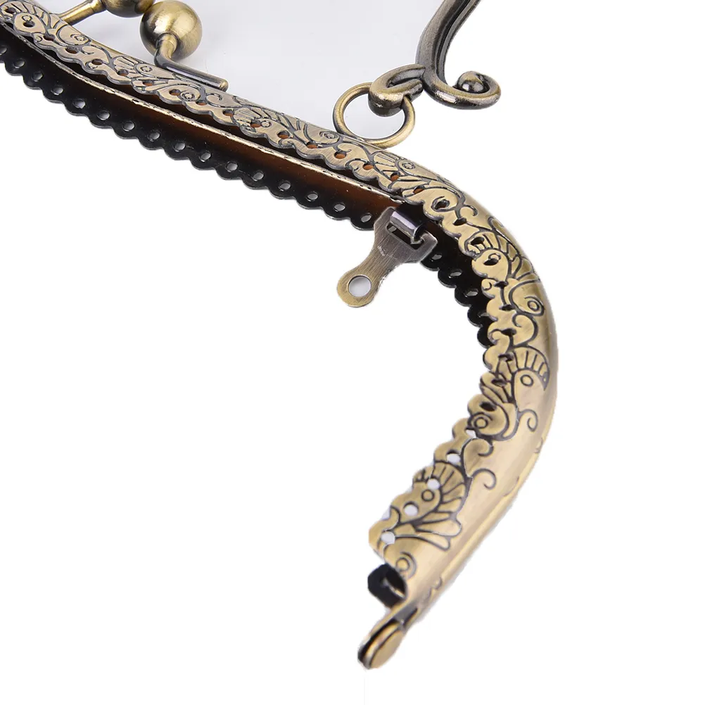 1X 20.5cm Vintage Women Purse Clutch Bag Clasp Handle DIY Handbag Frame_voghion.com