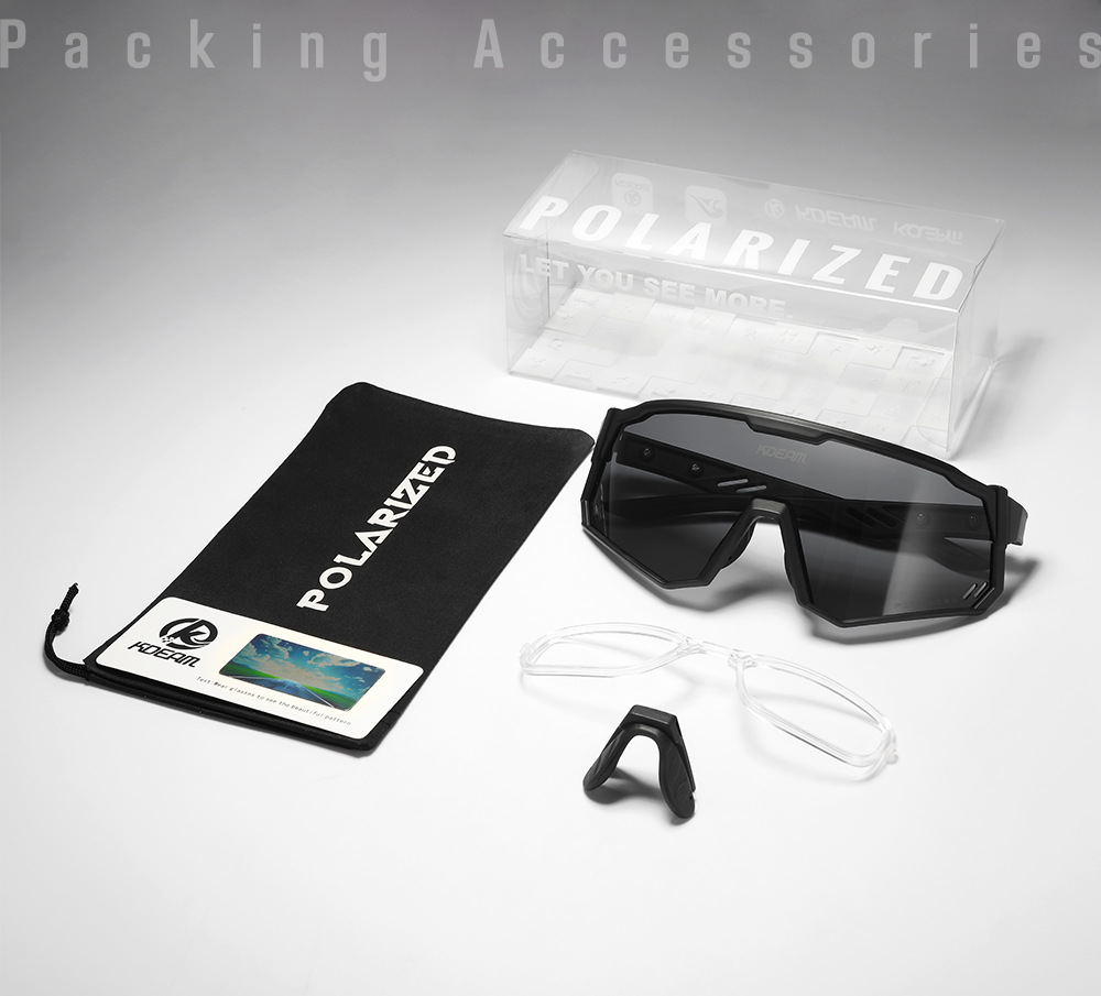 2023 Nieuwe Europese en Amerikaanse KDEAM Eendelige zonnebril Gepolariseerde Outdoor Fietsbril TR90 Sportbril 0722_voghion.com