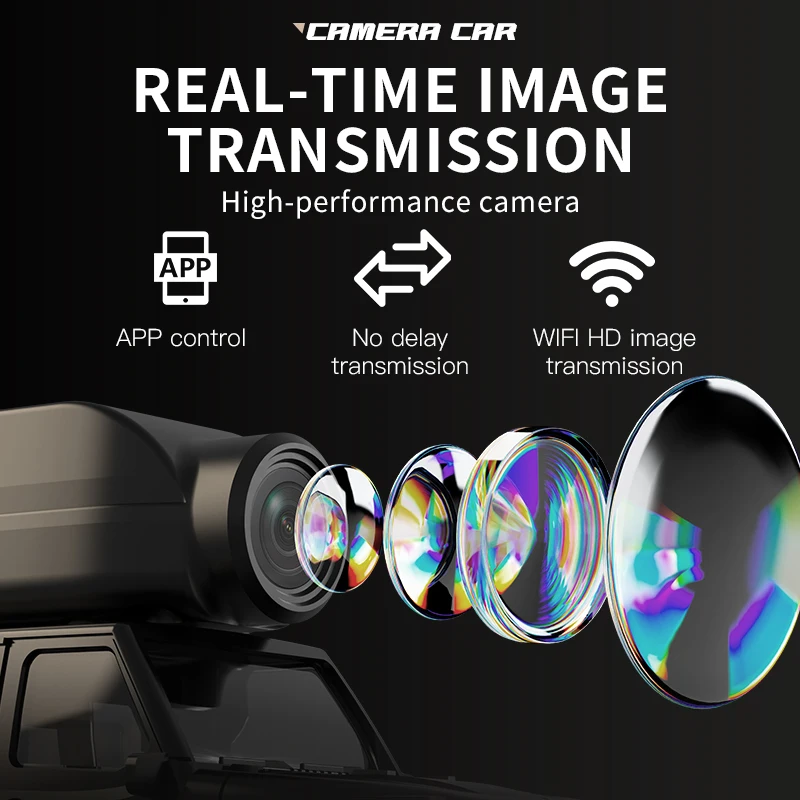 Voiture télécommandée rc tout-terrain avec led et caméra hd pour enfant_voghion.com