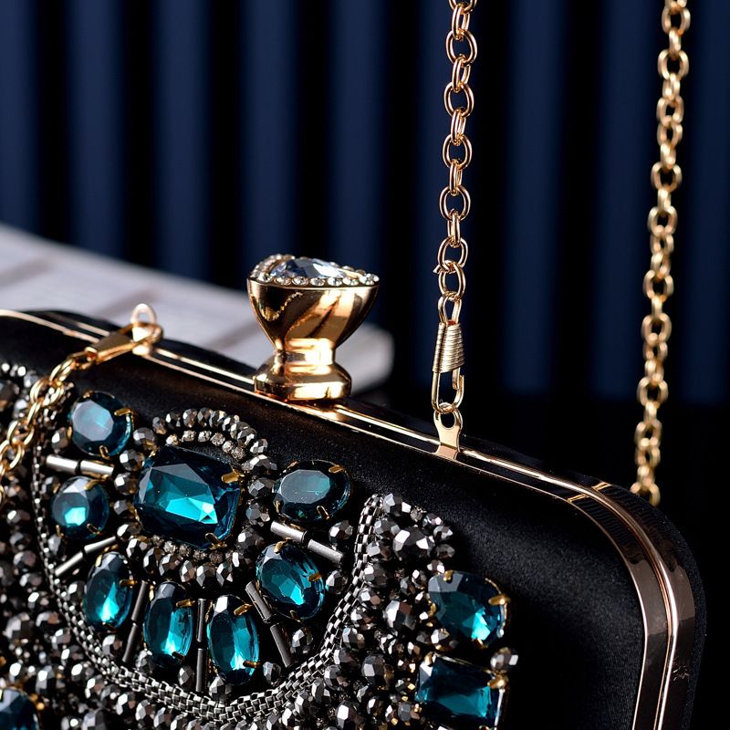 Borsa a tracolla da sera semplice da donna, nuova, con perline, modello Rhie, per celebrità, alla moda europea e americana_voghion.com