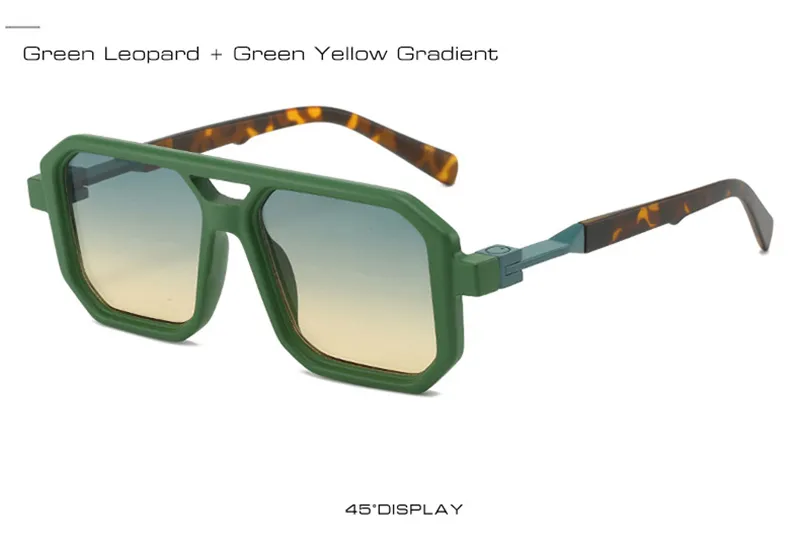 Sunglasses Square Gradient Uv400 Women And Men Retro Polygon Shades_voghion.com