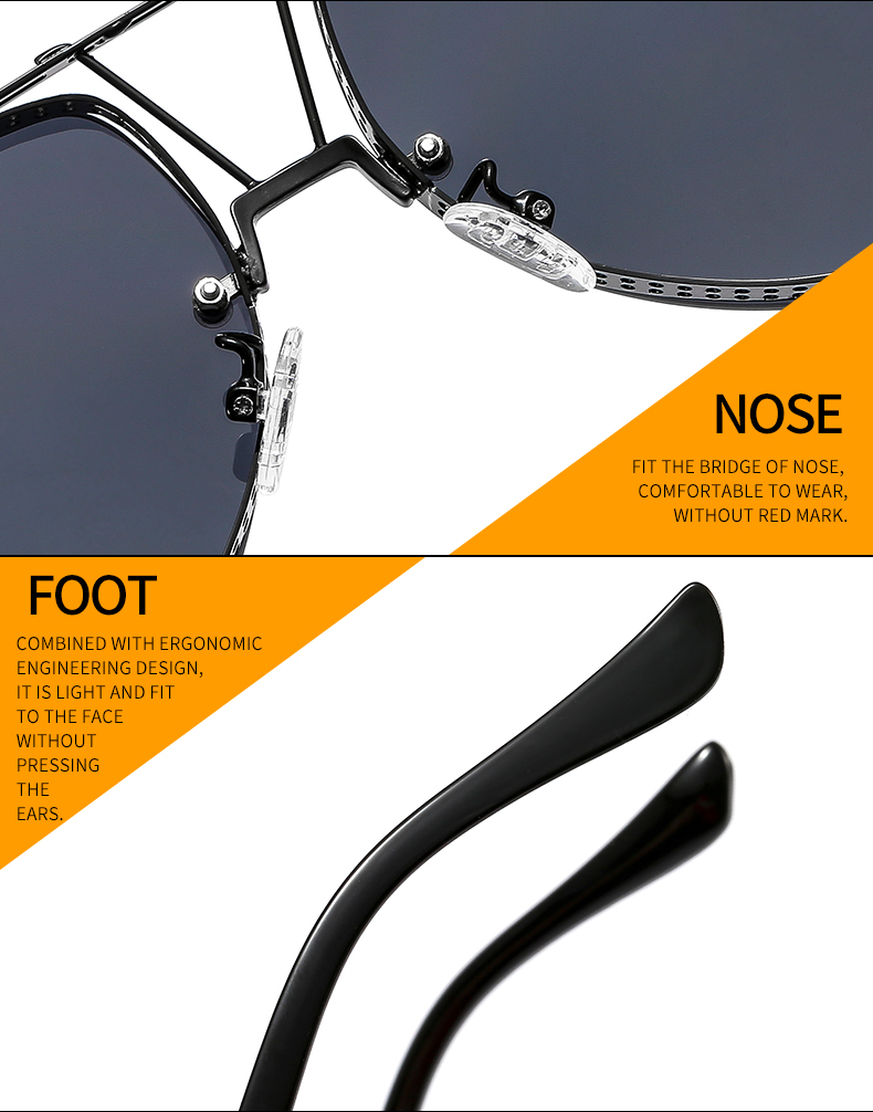 New Hollow Paern Oval Sunglasses Men Women Trend Brand Designer Meal Alloy Frame Gradiens Lens conspicuous_voghion.com
