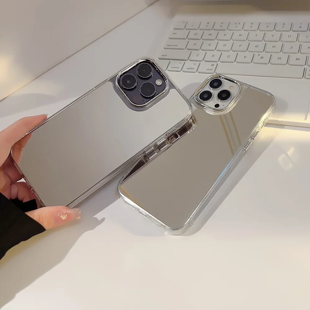 Luxury Mirror Phone Case For Iphone 16 15 Pro Max 14 Plus 13 12_voghion.com