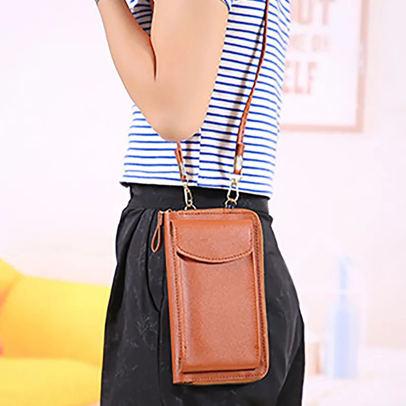 Yogodlns Lässige Handy-Umhängetasche für Frauen aus PU-Leder, multifunktionale Messenger-Handtasche mit Klappe, Damentasche_voghion.com