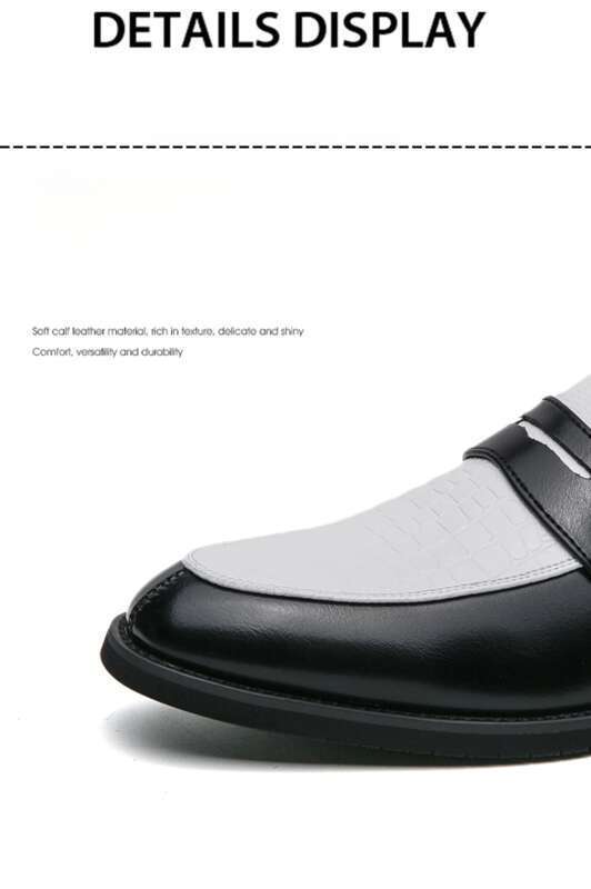 Fashion Design Custom Hand Made Men Slip On Leather Loafer Moccasin Casual Shoes Big Size Genuine Leather Shoe_voghion.com