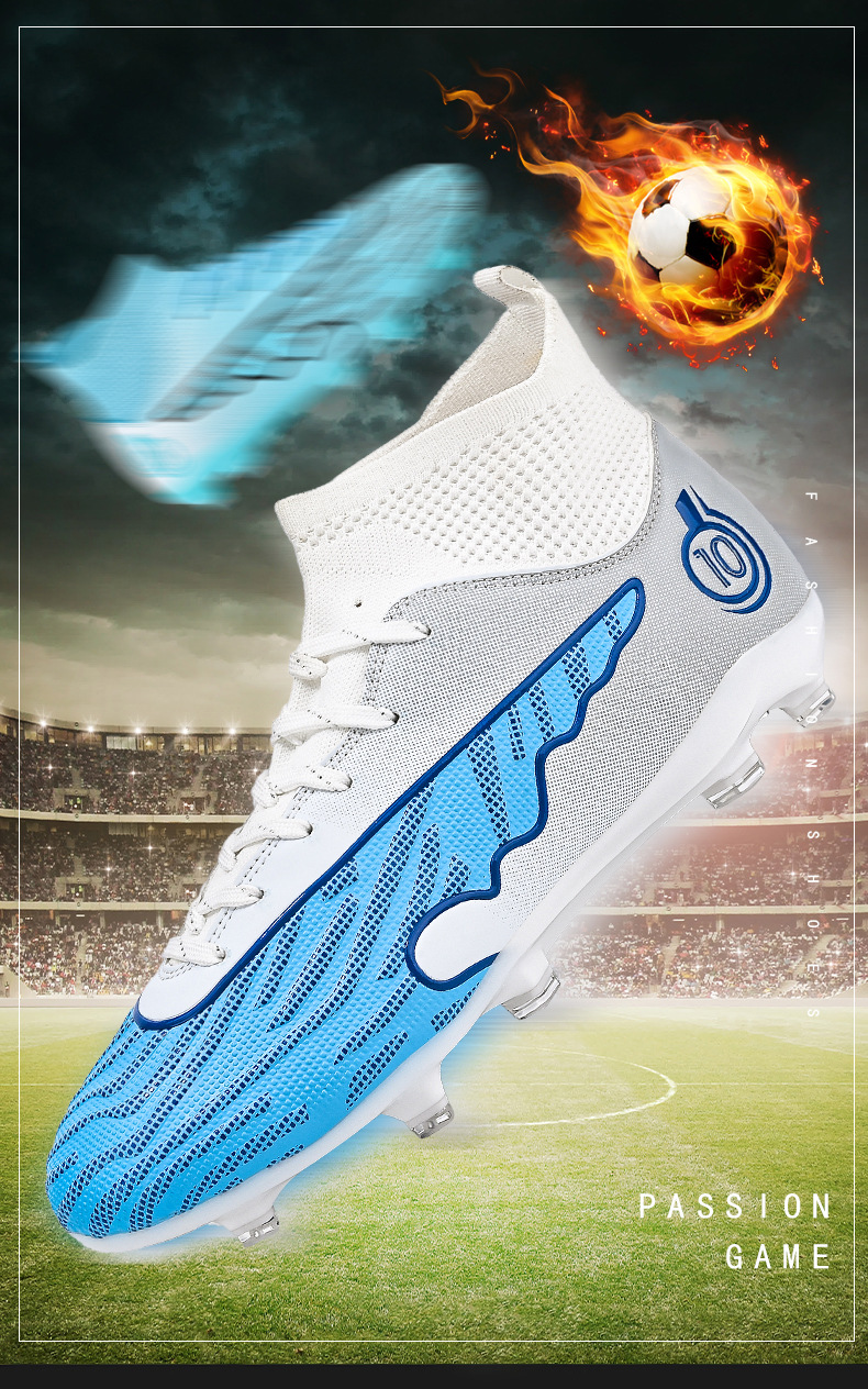 Soccer shoes Men's and women's spike crushing student game training shoes_voghion.com