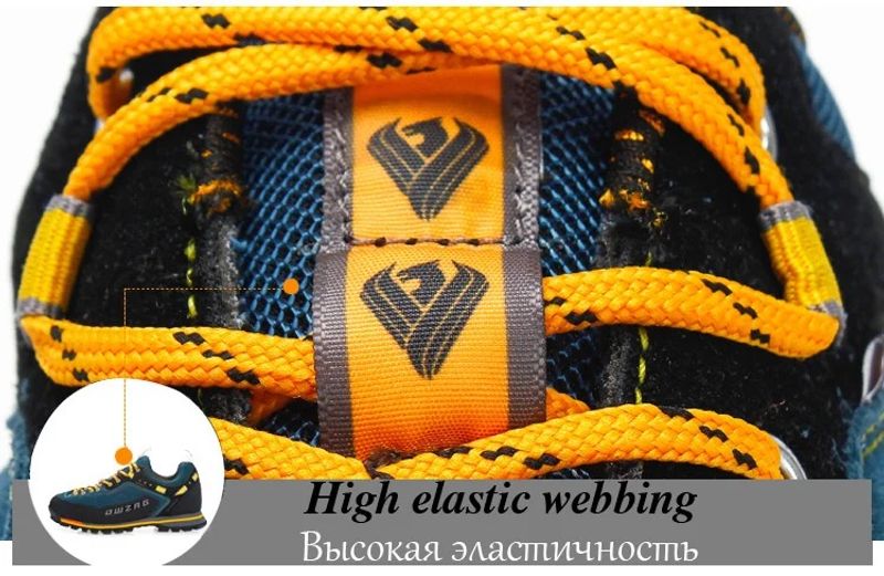 Waterproof Hiking Men's Climbing Shoes Anti-collision Fashion Outdoor Casual Lace-up Sneakers_voghion.com