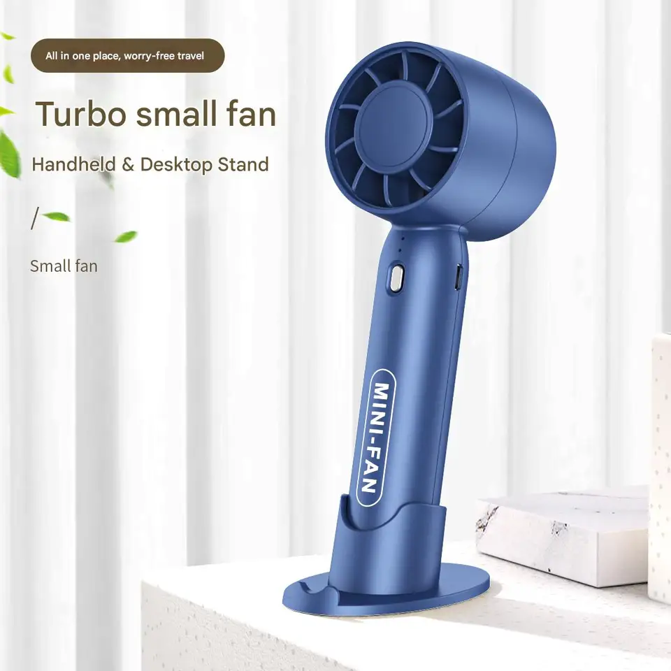 Portable Turbo Handheld Fan Rechargeable Mini Desktop Cooling Fan_voghion.com