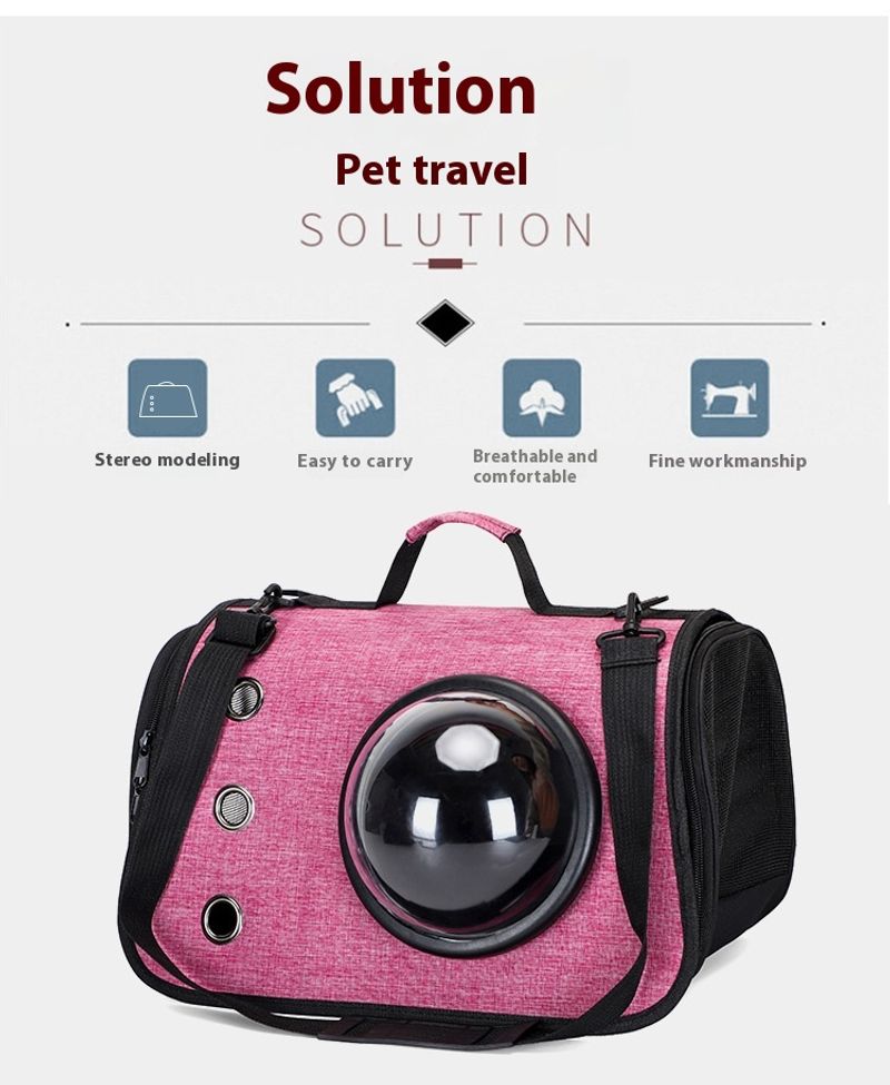 Katzentasche, neue zusammenklappbare tragbare Rauapsel-Haustiertasche aus Oxford-Stoff für den Außenbereich, tragbarer,_voghion.com