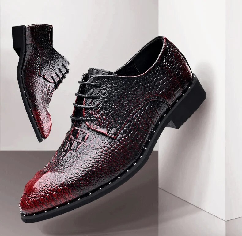 New Four Seasons Business Dress Lace up Casual Versatile Wear resistant Leather Wedding Men's Shoes_voghion.com
