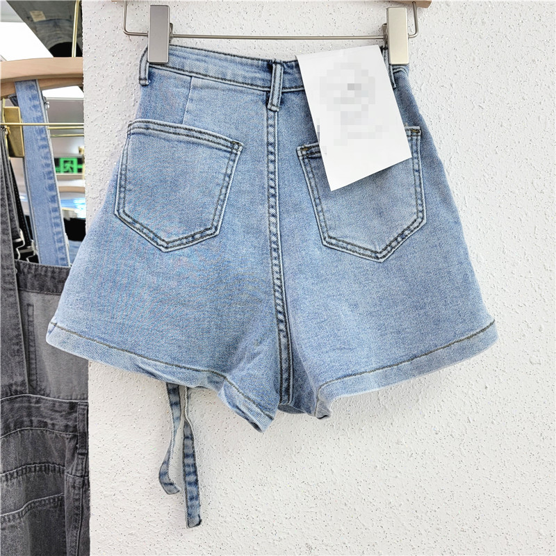 Damen-Shorts, koreanische Version, unregelmäßige Arbeitskleidung mit mehreren Taschen, A-Linien-Shorts für Damen, lockeres, weites Bein, 2024 Frühling/Sommer, neuer Jeansrock_voghion.com