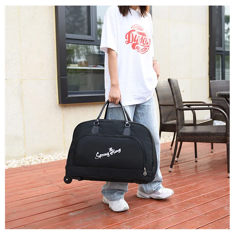 Large Capacity Trolley Handbag Foldable Thickened Wearresistant Boarding Case Home Storage Travel Convenient Bag_voghion.com