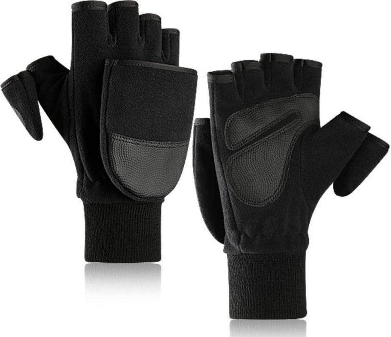 Fabbrica diretta inverno uomo e donna caldo mezze dita flip porta equitazione può touch screen anti-labbro pile polare_voghion.com