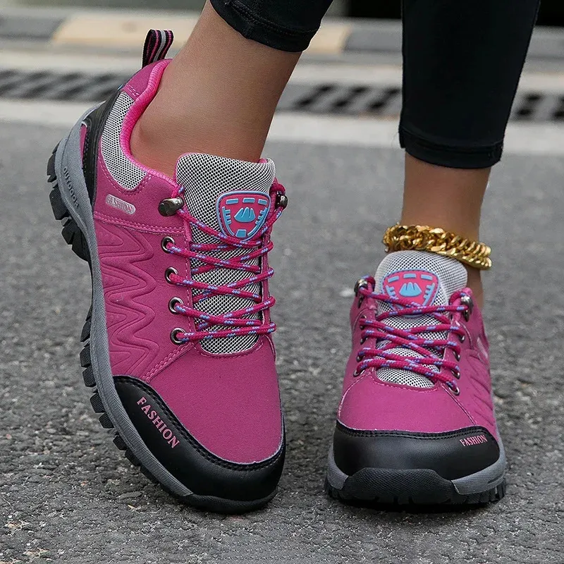 Wasserdichte Damen Wanderschuhe Rutschfeste Outdoor Trekkingstiefel_voghion.com
