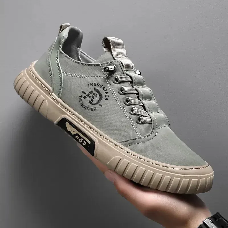 Baskets noires décontractées et respirantes pour hommes, chaussures de conduite, de marche, de tennis, de skate, plates, Zapatillas Hombre 240617_voghion.com