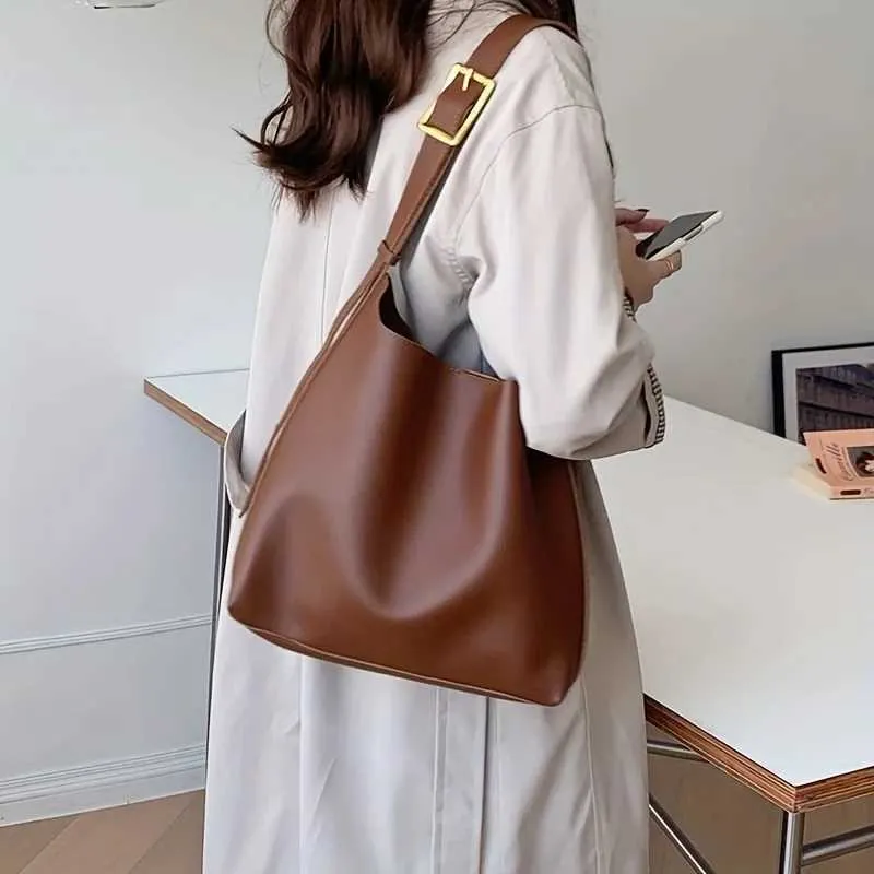 Full Mah Shoulder Solid Fi Handbag Cross Body Womens Minimum PU Leather Work Bag Y241025_voghion.com