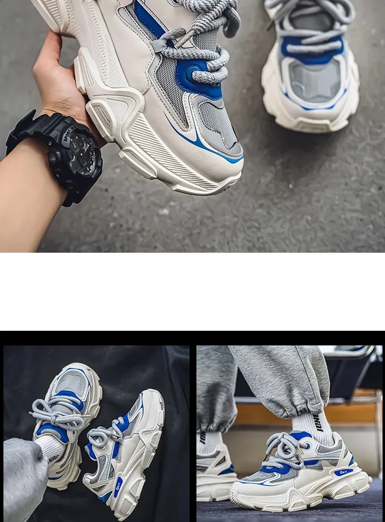 Running Shoes For Men Breathable Lace-up Sports Trainers_voghion.com