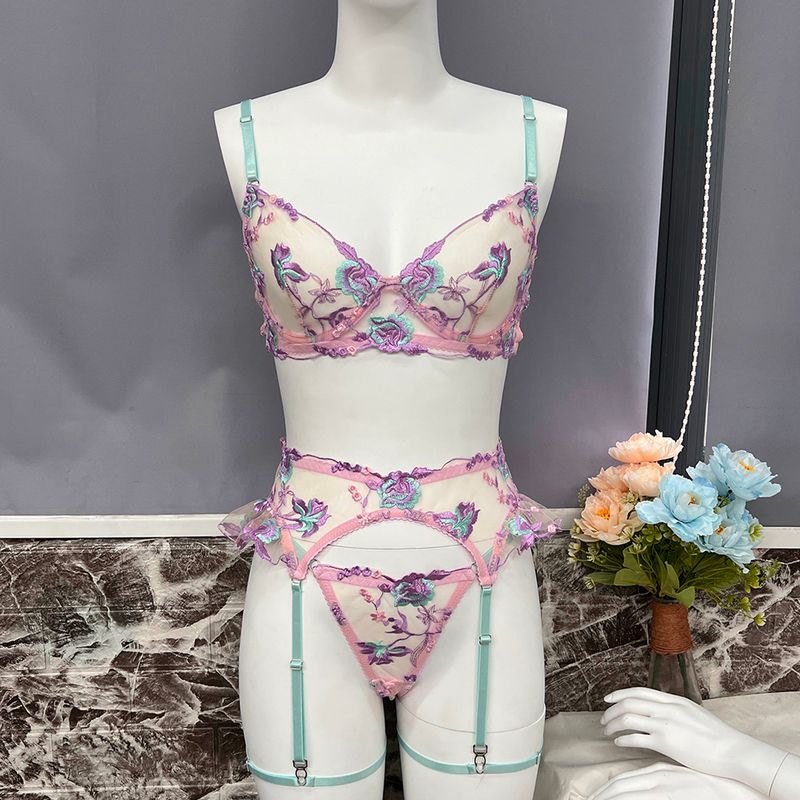 Ellolace Fairy gerie ral Transparente Ruffle Garter Intimate Delicate Underwear Lindos Transparentes Trajes_voghion.com