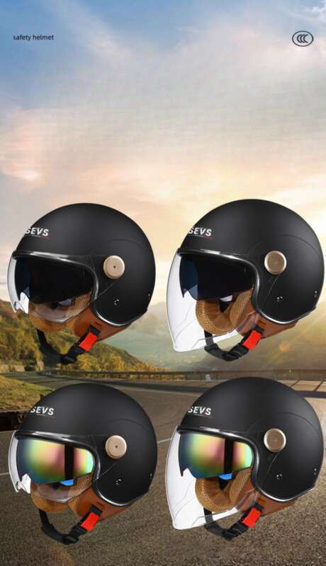 3C Certified Dual Mirror Motorcycle Half Men Women, Lightweight For All Seasons, Sun Protection And Warm Safety Helmet_voghion.com