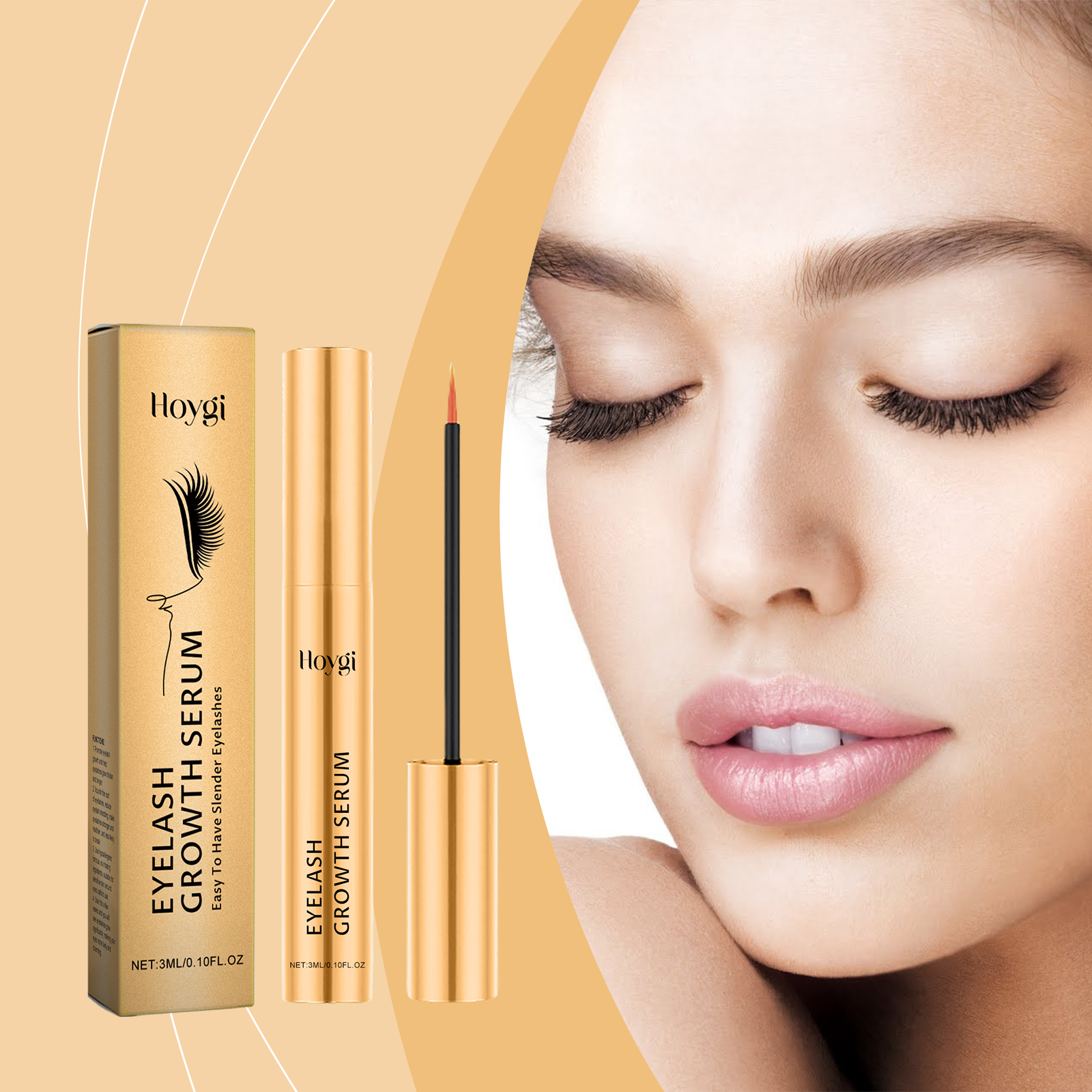 Hoygi Gentle Nourishing Mascara Natuurlijke krul Langdurige formule die niet uitveegt Met definiërende borstel Voor dagelijks gebruik_voghion.com