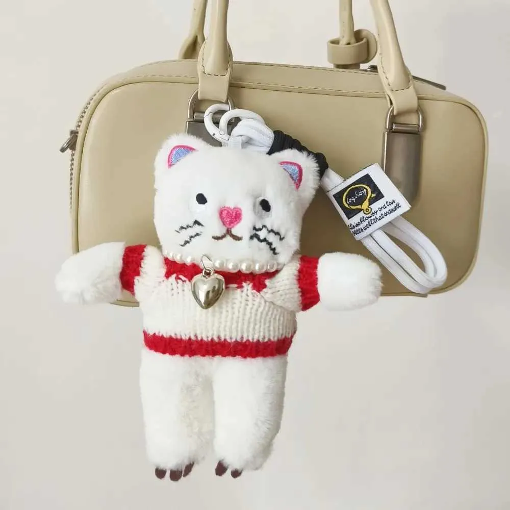 Breloc de pluș cu pisică Kaii de 15 cm, pandantiv pentru chei auto, decorare pentru păpușă și fete, accesorii pentru geantă Y241121_voghion.com