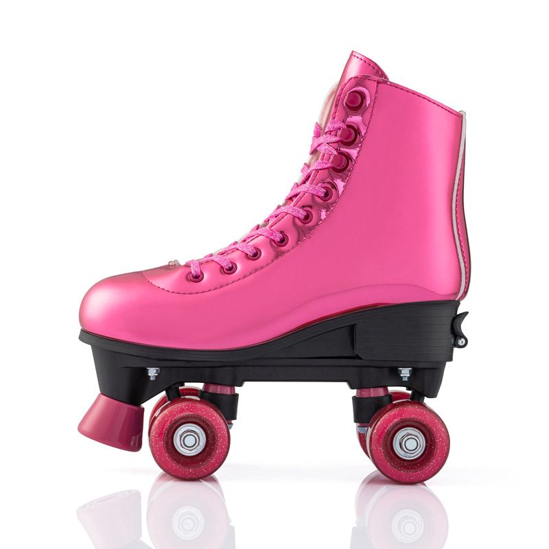 Stiolle und komfortable Jugend zweireihige Skates verstellbare Vierrad-Rollschuhe bunte Rollschuhe_voghion.com
